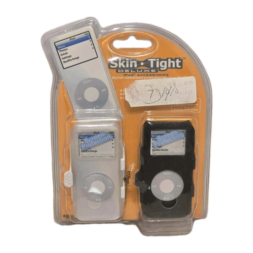 Skin Tight Deluxe iPod Nano Case Lot NIP Y2K Tech Accessories Black White